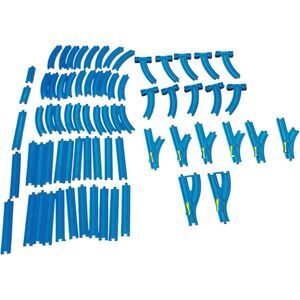 Huge Lot of 73 Vintage TOMY Thomas Train & Friends Blue Plastic Mixed Tracks